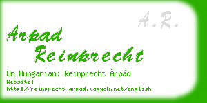 arpad reinprecht business card